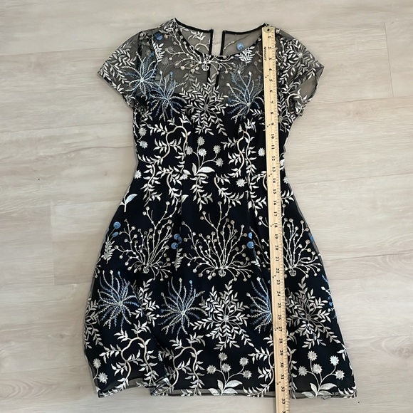 Adrienne Pappell Party Dress size 2: Black with Florals - Picture 2 of 5